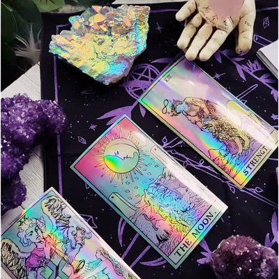 Tarot Stickers- 22 Large Holographic Major Arcana Tarot Cards