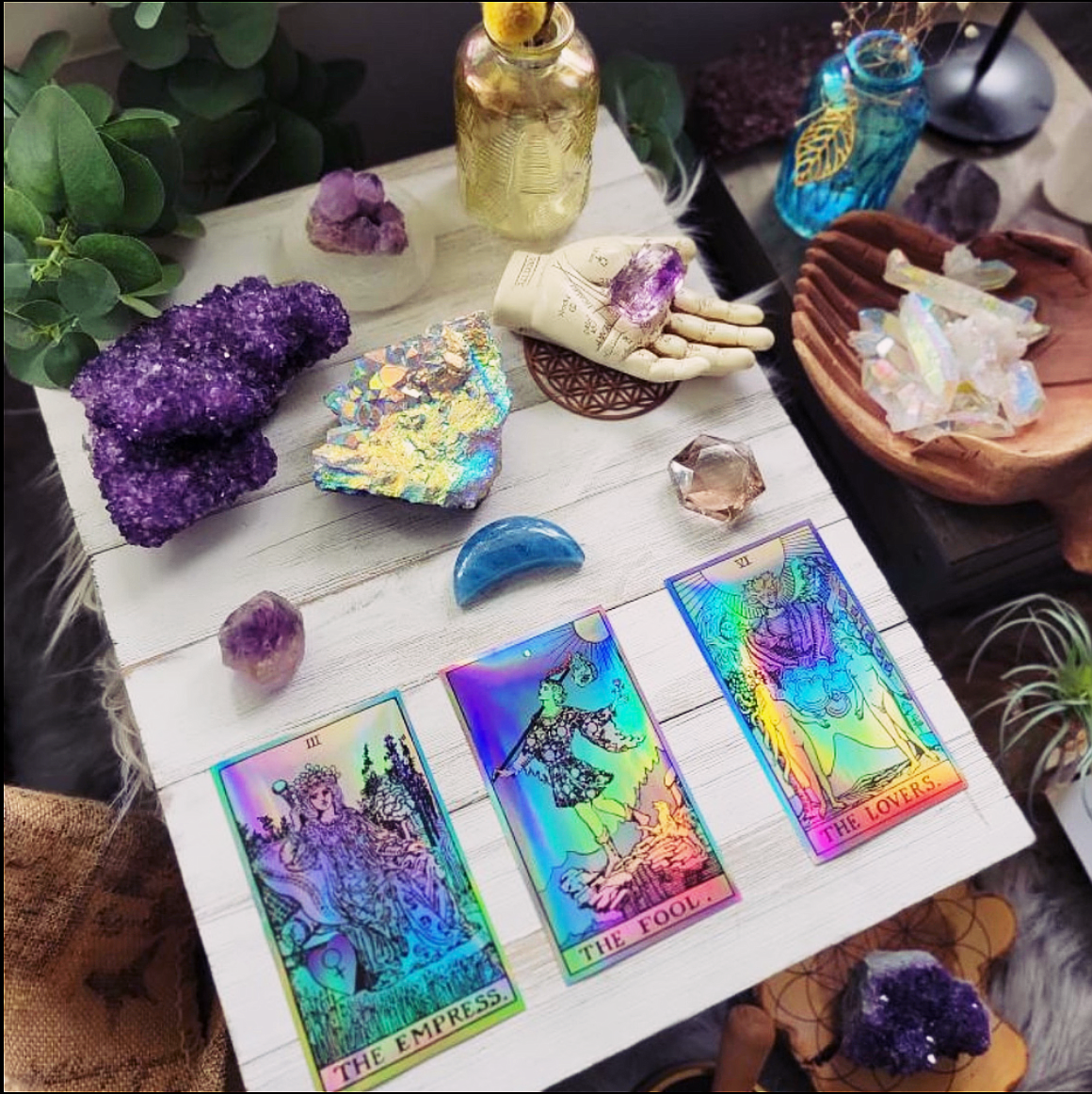 01. Holographic The Mush-Gician Tarot Card Stickers – Hitotsu World LLC